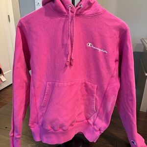 Champion Pink Cotton Reverse Weave Hoodie Womens Size S